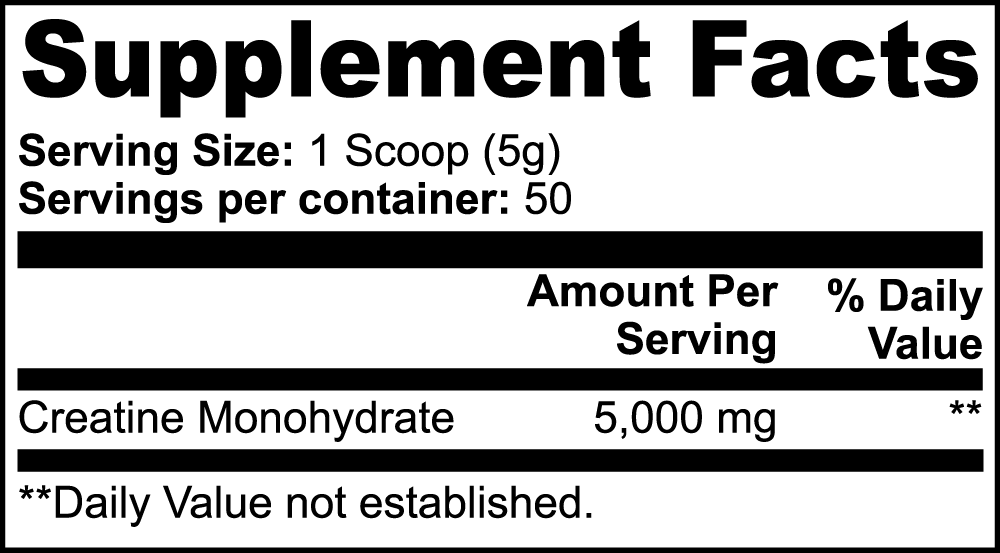 100% Pure Creatine Monohydrate - Micronized for Fast Absorption